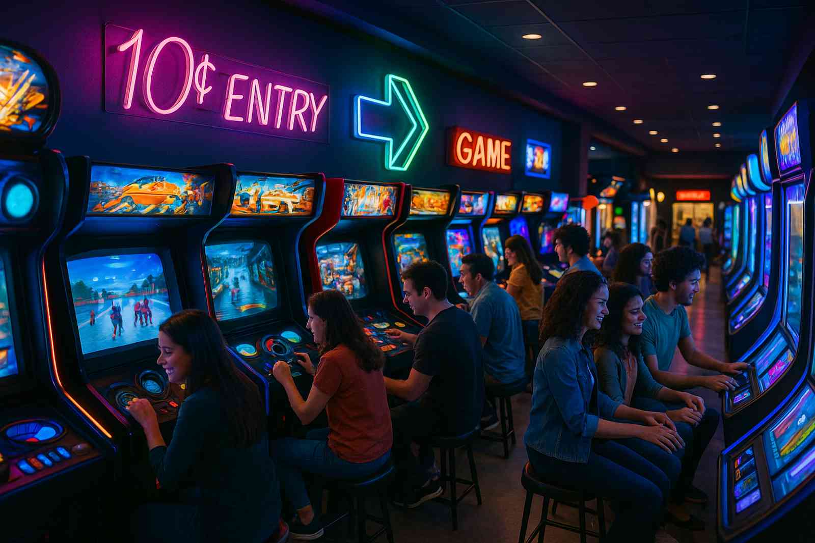 arcade gaming night delta 10 cent entry and fun | GPS: 49.099822, -123.031651