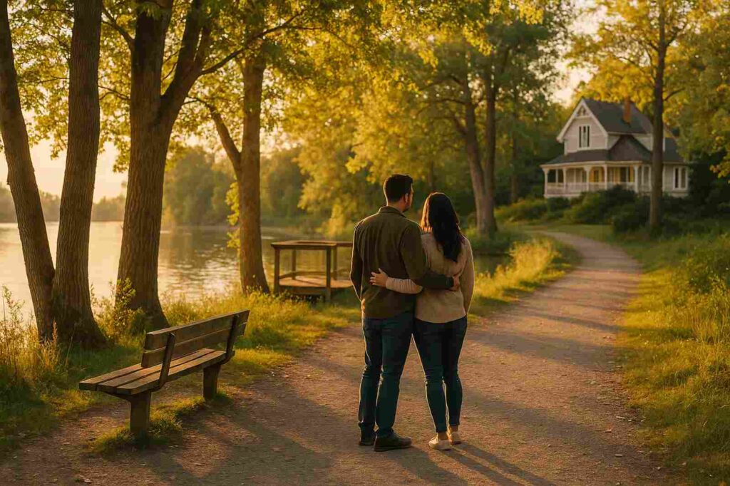 romantic evening stroll local shopping.jpg | GPS: 49.189295, -122.895036