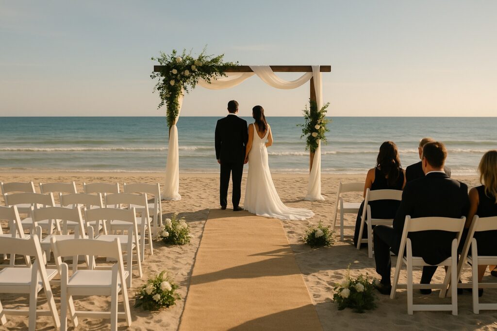 beach wedding ceremony local 2023 forever together | GPS: 49.116506, -123.041512