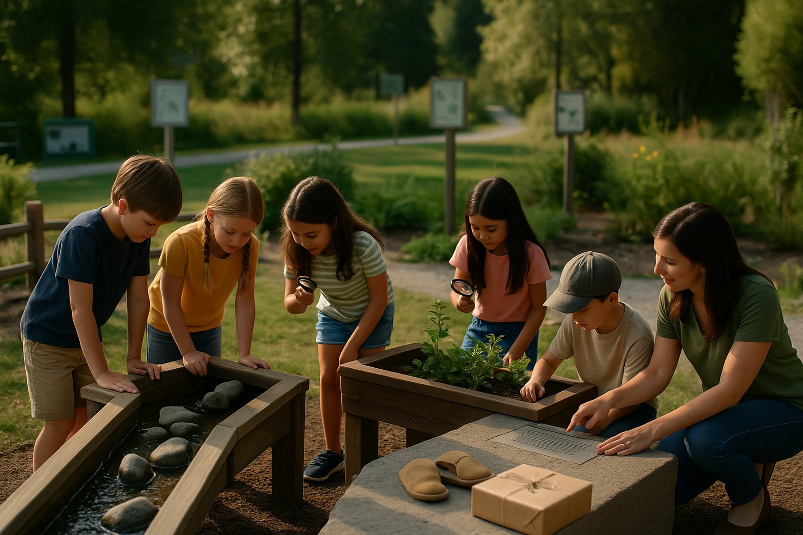 exploring nature local children learning together in garden Educational Fun for Kids: New Westminster BC