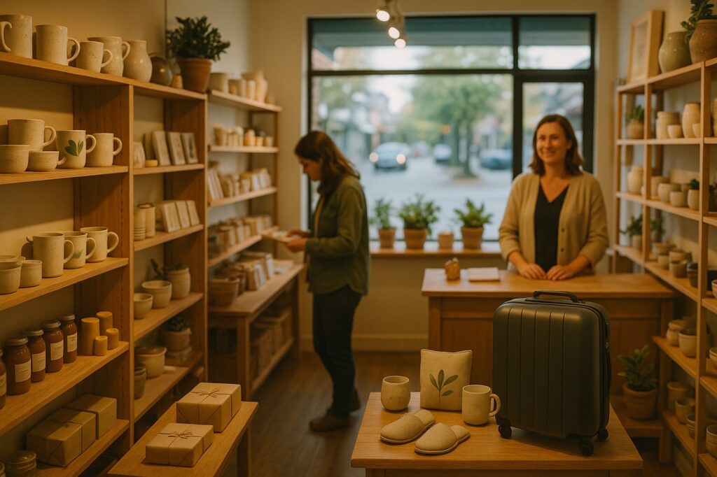local shop interior with customers and honey products New Westminster, BC Gift Shops: Where to Find Thoughtful Presents