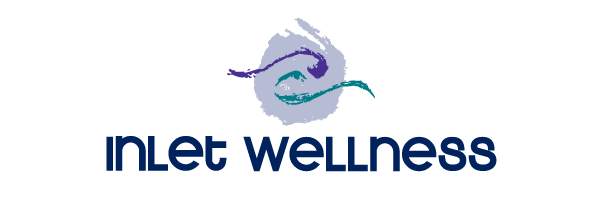 Inlet Wellness logo with stylized water design in Port Moody