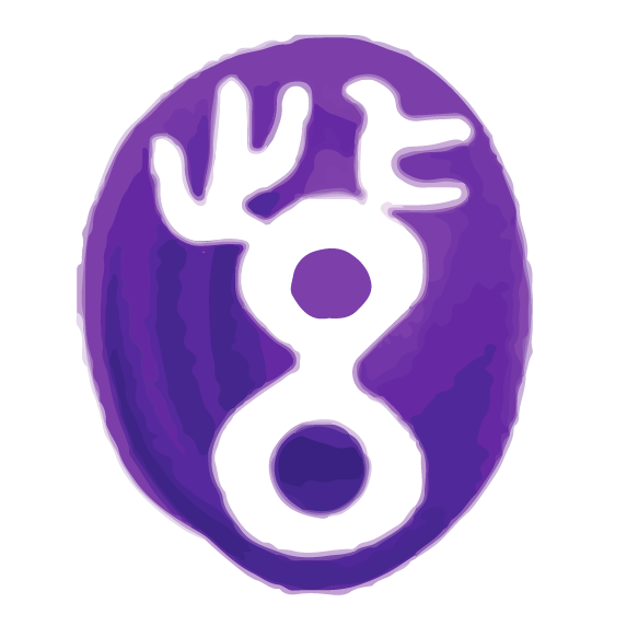 Murasaki Japanese Restaurant logo featuring a stylized white figure with raised arms on a purple oval background, Port Moody