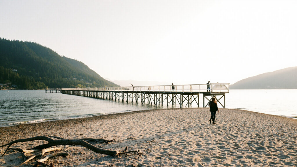 Rocky Point Park waterfront with Burrard Inlet and Port Moody views