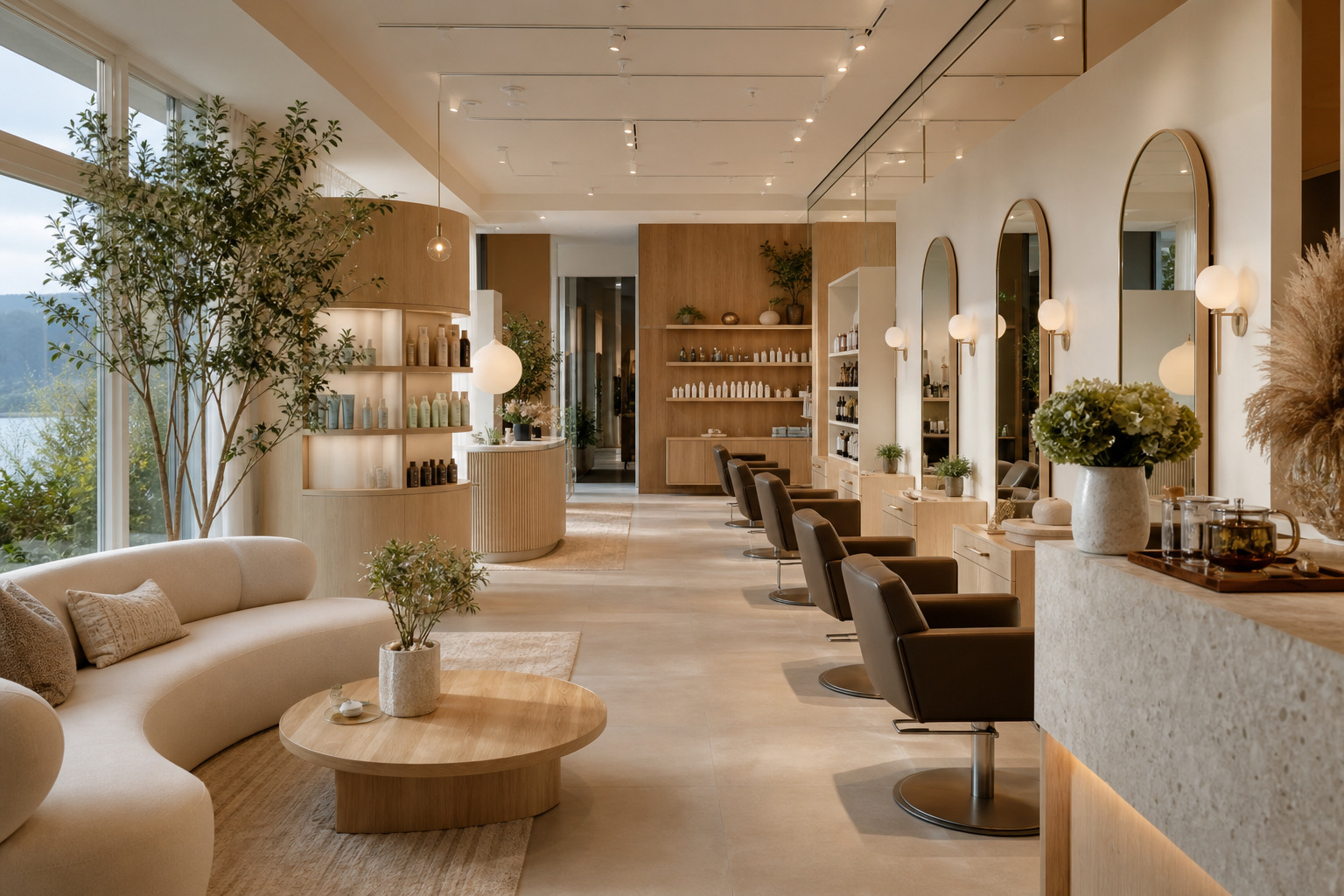 KAST Hair Studio and Well-Being with calm salon lighting and wellness-inspired decor