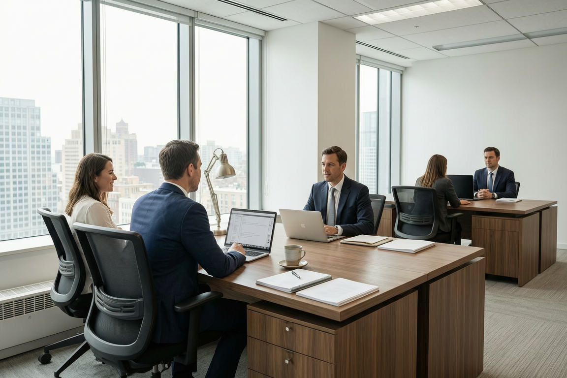 accountant working in office local using calculator and sheets